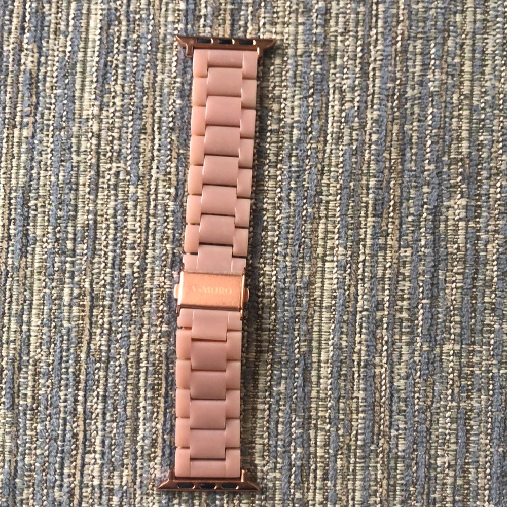 V-Moro Apple Watch Pink and Rosegold Resin Band